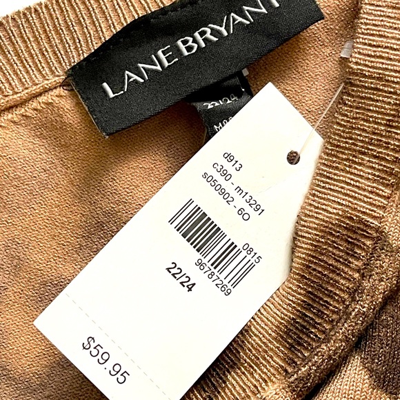 NWT! ($60) Lane Bryant Women's Plus Size Sweater Leopard Ombre Lightweight 22/24 - Picture 2 of 13